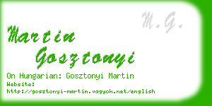 martin gosztonyi business card